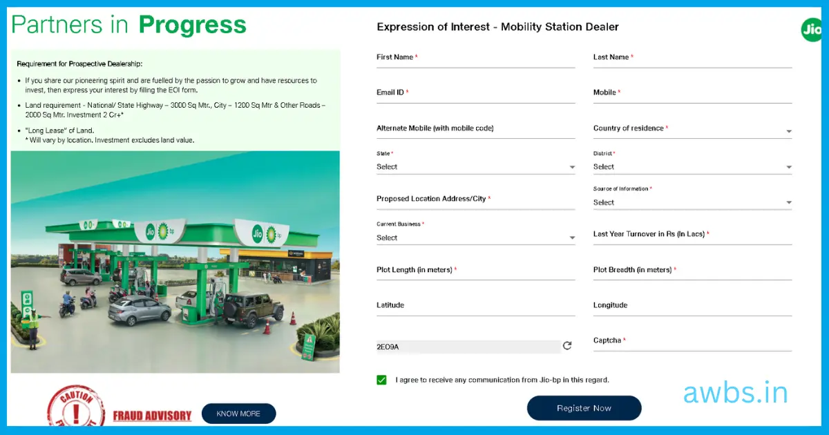 Reliance Jio Petrol pump Registration Process